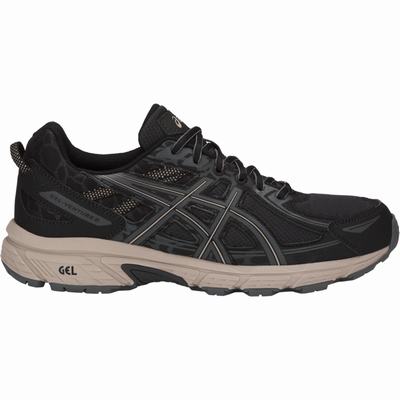 Asics Gel-Venture 6 - Miesten Polkujuoksukengät - Mustat/TummanHarmaat